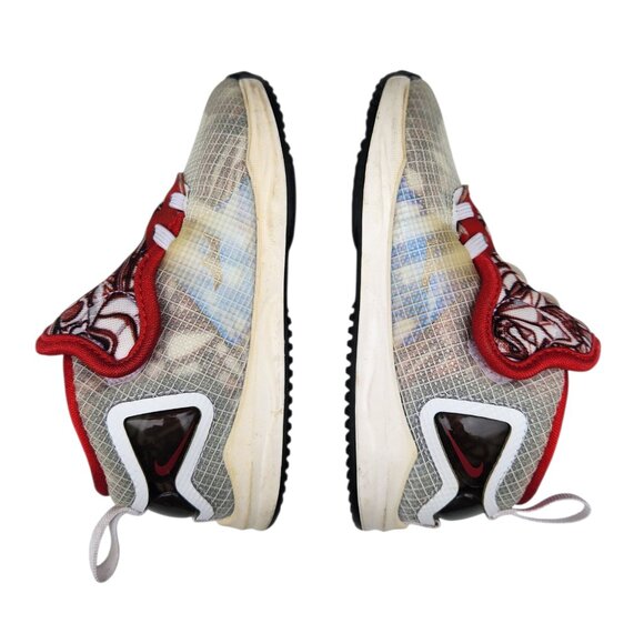 Nike LeBron 19 TD Sketch DD0417-101 White Black Red Toddler Size 9C - Picture 8 of 10